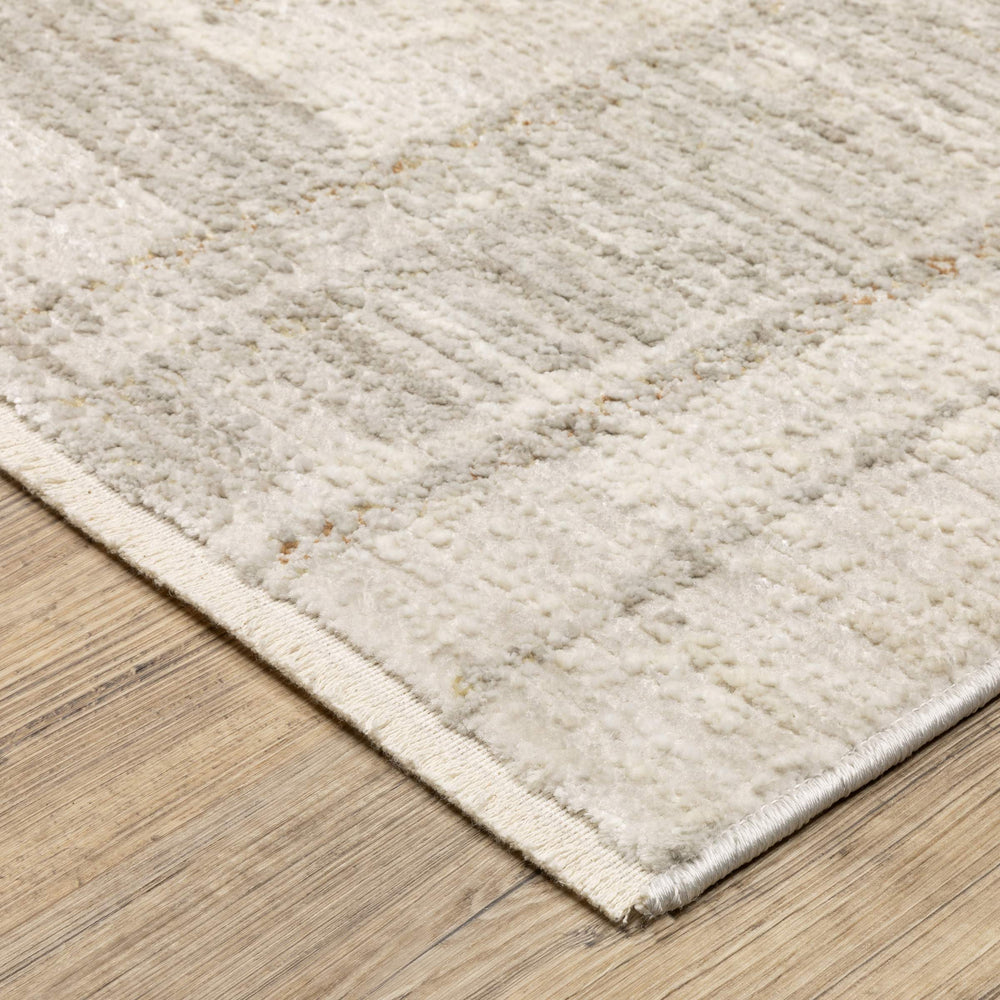Oriental Weavers Branigan Polyester Runner Rug with Metallic Gold Accents and Geometric High Low Pile BBRG04076230ST