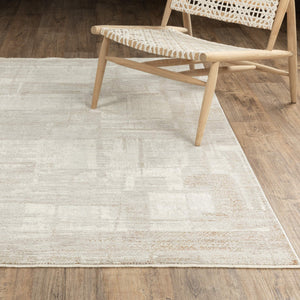 Oriental Weavers Branigan Geometric Polyester Area Rug with Gold Accents and High Low Pile for Modern Interiors 9'10" x 12'10" BBRG04300391ST