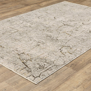 Oriental Weavers Branigan Organic Modern Polyester Area Rug with Stone Crackle Texture and High Low Pile Design 7'10" x 10' BBRG05240305ST