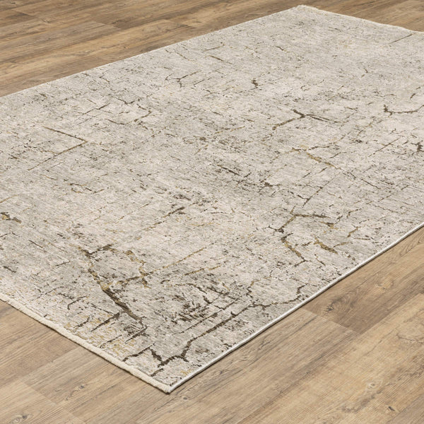 Oriental Weavers Branigan Organic Modern Polyester Area Rug with Stone Crackle Texture and High Low Pile Design 7'10" x 10' BBRG05240305ST