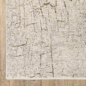 Oriental Weavers Branigan Polyester High Low Pile Runner Rug with Stone Crackle Pattern in Warm Neutrals BBRG05076230ST