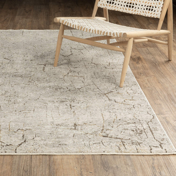 Oriental Weavers Branigan Organic Modern Polyester Area Rug with Stone Crackle Texture and High Low Pile Design 7'10" x 10' BBRG05240305ST