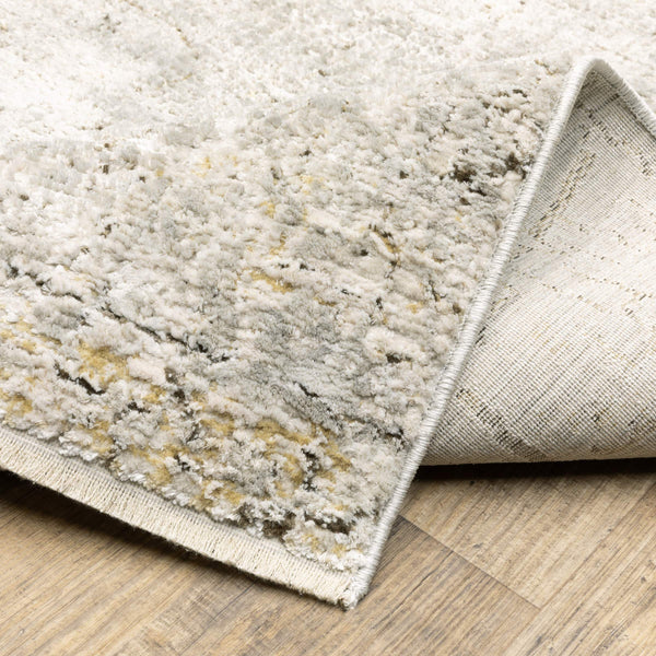 Oriental Weavers Branigan Polyester High Low Pile Runner Rug with Stone Crackle Pattern in Warm Neutrals BBRG05076230ST