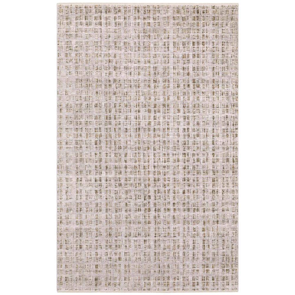 Oriental Weavers Branigan Geometric Block Grid Polyester Rug with High Low Pile for Modern Living Spaces 9'10" x 12'10" BBRG07300391ST