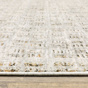 Oriental Weavers Branigan Geometric Block Grid Runner Rug Soft Polyester High Low Pile Neutral Tones BBRG07076230ST