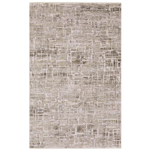 Oriental Weavers Branigan Geometric High Low Pile Polyester Area Rug in Neutral Tones for Modern Living Spaces 3' x 5' BBRG08091152ST