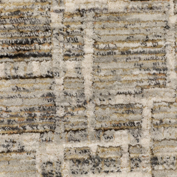 Oriental Weavers Branigan Geometric High Low Polyester Runner Rug Neutral Ivory Grey Modern Decor BBRG08076230ST