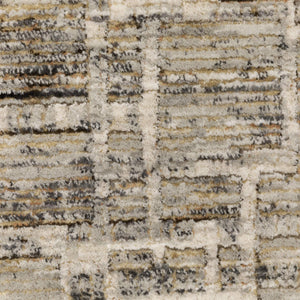 Oriental Weavers Branigan Geometric High Low Pile Polyester Area Rug in Neutral Tones for Modern Living Spaces 3' x 5' BBRG08091152ST