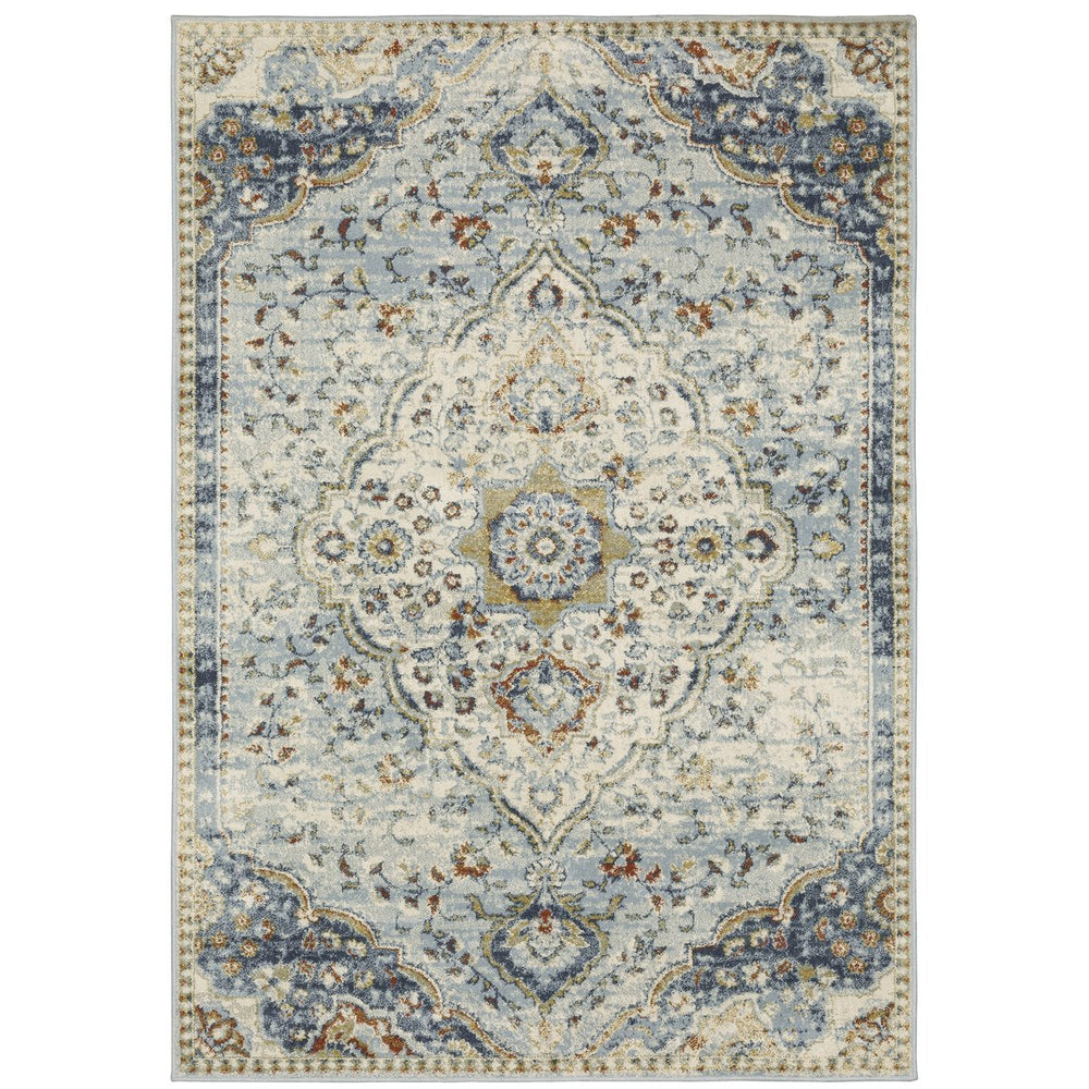 Oriental Weavers Branson Indoor Area Rug – Power-loomed, Multi-colored Textured Yarn For Modern And Classic Spaces Blue,Multi Polypropylene Bbr01a100165st