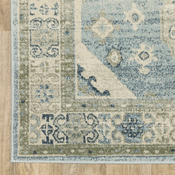 Oriental Weavers Branson Indoor Area Rug - Power-loomed Textured Polypropylene In Modern Persian Design And Colors Blue,Grey Polypropylene Bbr03q160220st