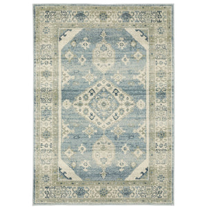 Oriental Weavers Branson Indoor Area Rug - Power-loomed Textured Polypropylene In Modern Persian Design And Colors Blue,Grey Polypropylene Bbr03q160220st