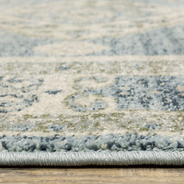 Oriental Weavers Branson Indoor Area Rug - Power-loomed Textured Polypropylene In Modern Persian Design And Colors Blue,Grey Polypropylene Bbr03q160220st