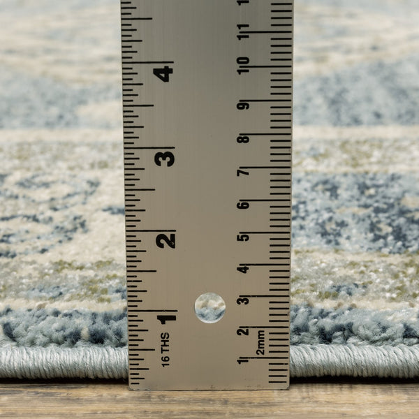 Oriental Weavers Branson Indoor Area Rug - Power-loomed Textured Polypropylene In Modern Persian Design And Colors Blue,Grey Polypropylene Bbr03q160220st