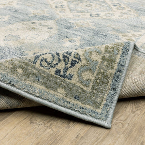 Oriental Weavers Branson Indoor Area Rug - Power-loomed Textured Polypropylene In Modern Persian Design And Colors Blue,Grey Polypropylene Bbr03q160220st