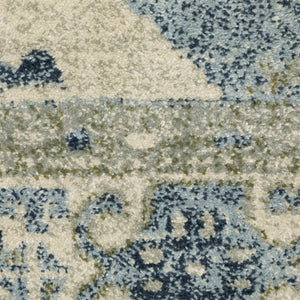 Oriental Weavers Branson Indoor Area Rug - Power-loomed Textured Polypropylene In Modern Persian Design And Colors Blue,Grey Polypropylene Bbr03q160220st