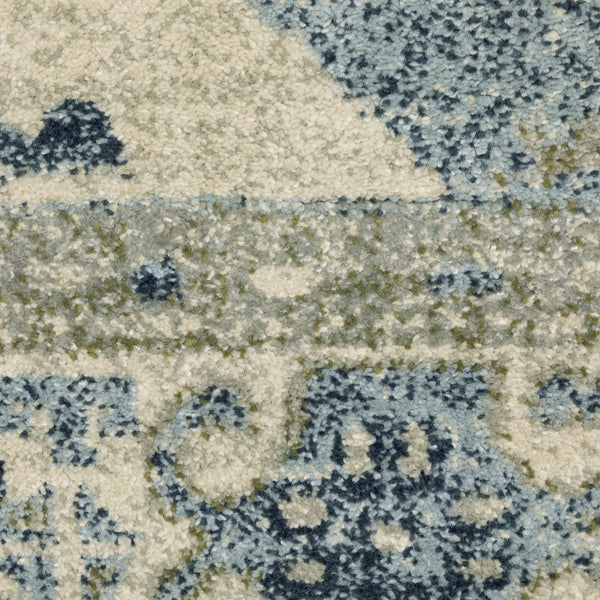 Oriental Weavers Branson Indoor Area Rug - Power-loomed Textured Polypropylene In Modern Persian Design And Colors Blue,Grey Polypropylene Bbr03q160220st