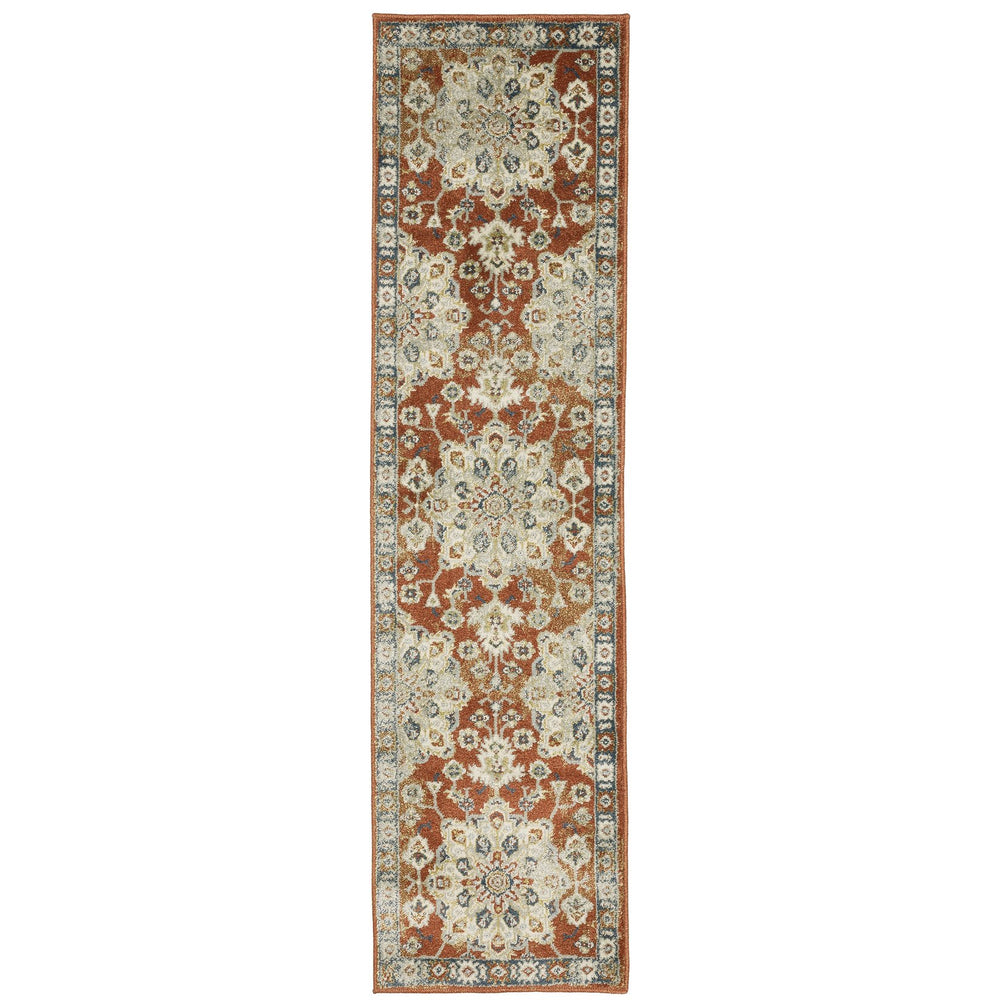 Oriental Weavers Branson Indoor Area Rug - Textured Tri-colored Design In Elegant Shades For Luxurious Spaces Rust,Beige Polypropylene Bbr04a058220st