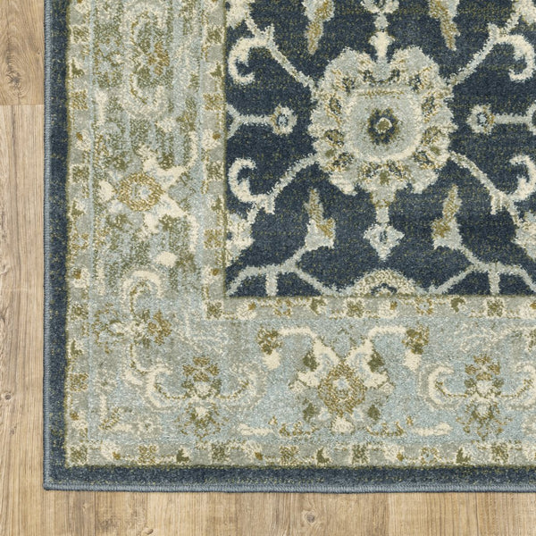 Oriental Weavers Branson Indoor Area Rug - Power-loomed Textured Design In Rich Colors For Modern And Classic Spaces Teal Blue,Ivory Polypropylene Bbr05a160220st