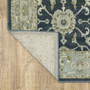 Oriental Weavers Branson Indoor Area Rug - Power-loomed Textured Design In Rich Colors For Modern And Classic Spaces Teal Blue,Ivory Polypropylene Bbr05a160220st