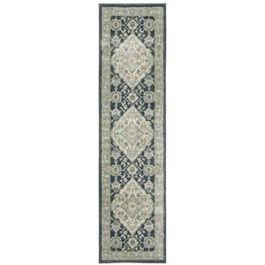 Oriental Weavers Branson Indoor Area Rug - Power-loomed Textured Design In Rich Colors For Modern And Classic Spaces Teal Blue,Ivory Polypropylene Bbr05a058220st
