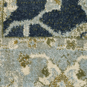 Oriental Weavers Branson Indoor Area Rug - Power-loomed Textured Design In Rich Colors For Modern And Classic Spaces Teal Blue,Ivory Polypropylene Bbr05a160220st