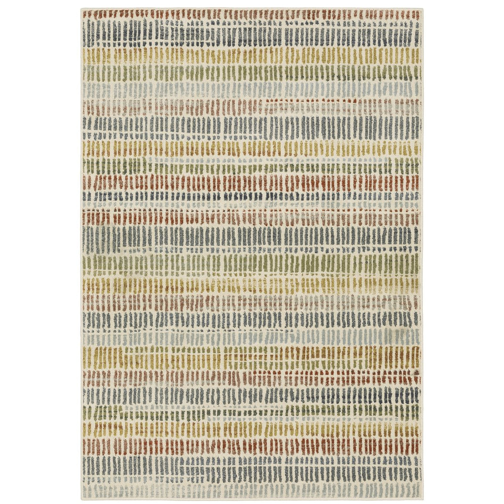 Oriental Weavers Branson Indoor Area Rug – Textured Tri-colored Design In Elegant Navy, Green, And Garnet Hues Ivory,Multi Polypropylene Bbr06a160220st
