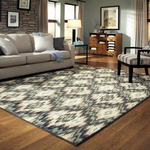 Oriental Weavers Brentwood Elegant Indoor Area Rug Collection - Sophisticated Neutral Hues For Timeless Decor Ivory,Blue Polypropylene B531k9300390st