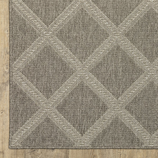 Oriental Weavers Caicos Indoor/Outdoor Area Rug - Sophisticated Design, Easy Care Polypropylene, Perfect For Families Grey,Light Grey Polypropylene Cca02n300390st