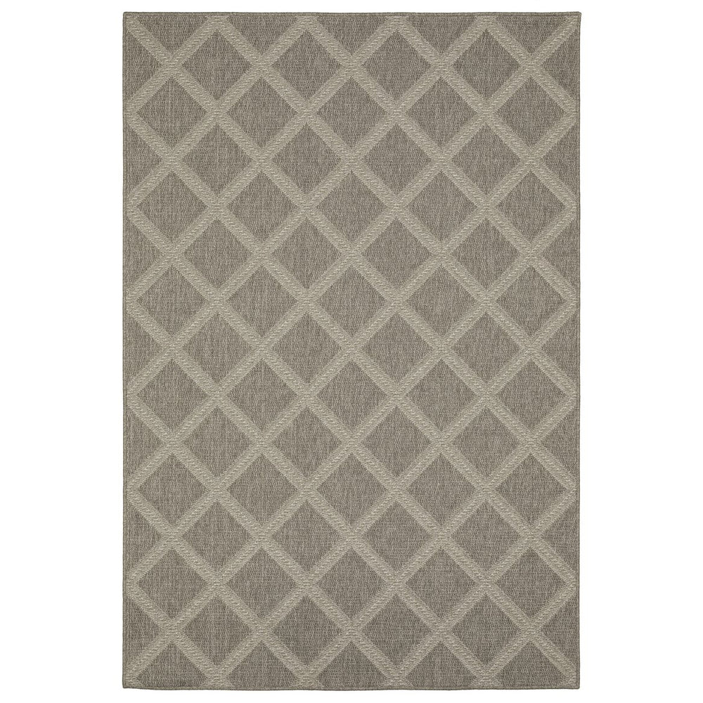 Oriental Weavers Caicos Indoor/Outdoor Area Rug - Sophisticated Design, Easy Care Polypropylene, Perfect For Families Grey,Light Grey Polypropylene Cca02n300390st