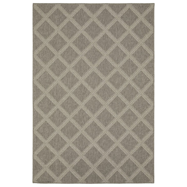 Oriental Weavers Caicos Indoor/Outdoor Area Rug - Sophisticated Design, Easy Care Polypropylene, Perfect For Families Grey,Light Grey Polypropylene Cca02n300390st