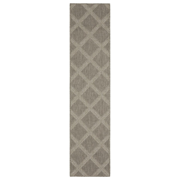 Oriental Weavers Caicos Indoor/Outdoor Area Rug - Sophisticated Design, Easy Care Polypropylene, Perfect For Families Grey,Light Grey Polypropylene Cca02n055230st