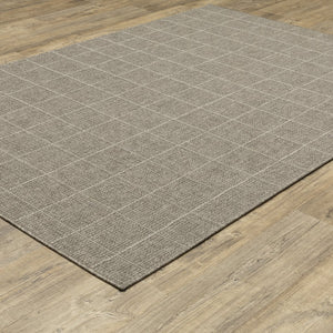 Oriental Weavers Caicos Indoor/Outdoor Area Rug - Stylish Performance Design, Easy Care, Perfect For High Traffic Spaces Grey,Light Grey Polypropylene Cca04b240305st