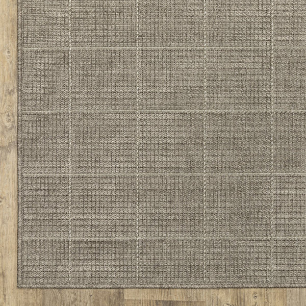 Oriental Weavers Caicos Indoor/Outdoor Area Rug - Stylish Performance Design, Easy Care, Perfect For High Traffic Spaces Grey,Light Grey Polypropylene Cca04b240305st