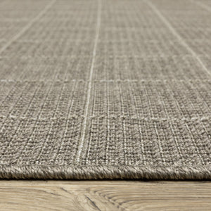 Oriental Weavers Caicos Indoor/Outdoor Area Rug - Stylish Performance Design, Easy Care, Perfect For High Traffic Spaces Grey,Light Grey Polypropylene Cca04b240305st