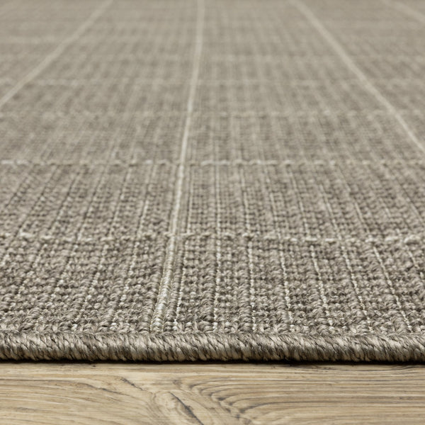 Oriental Weavers Caicos Indoor/Outdoor Area Rug - Stylish Performance Design, Easy Care, Perfect For High Traffic Spaces Grey,Light Grey Polypropylene Cca04b240305st