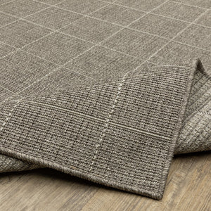 Oriental Weavers Caicos Indoor/Outdoor Area Rug - Stylish Performance Design, Easy Care, Perfect For High Traffic Spaces Grey,Light Grey Polypropylene Cca04b240305st