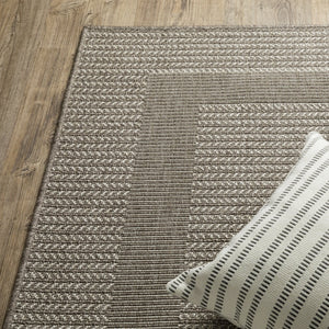 Oriental Weavers Caicos Indoor/Outdoor Area Rug - Stylish, Easy-clean Design For High Traffic Spaces And Families Grey,Light Grey Polypropylene Cca05a240305st