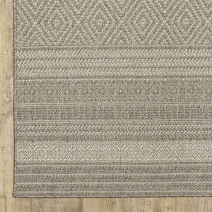 Oriental Weavers Caicos Indoor/Outdoor Area Rug - Elegant Performance Rug For High Traffic Spaces, Easy Care Design Grey,Light Grey Polypropylene Cca06a200280st