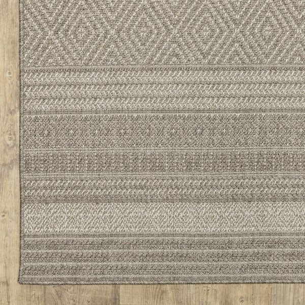 Oriental Weavers Caicos Indoor/Outdoor Area Rug - Elegant Performance Rug For High Traffic Spaces, Easy Care Design Grey,Light Grey Polypropylene Cca06a200280st