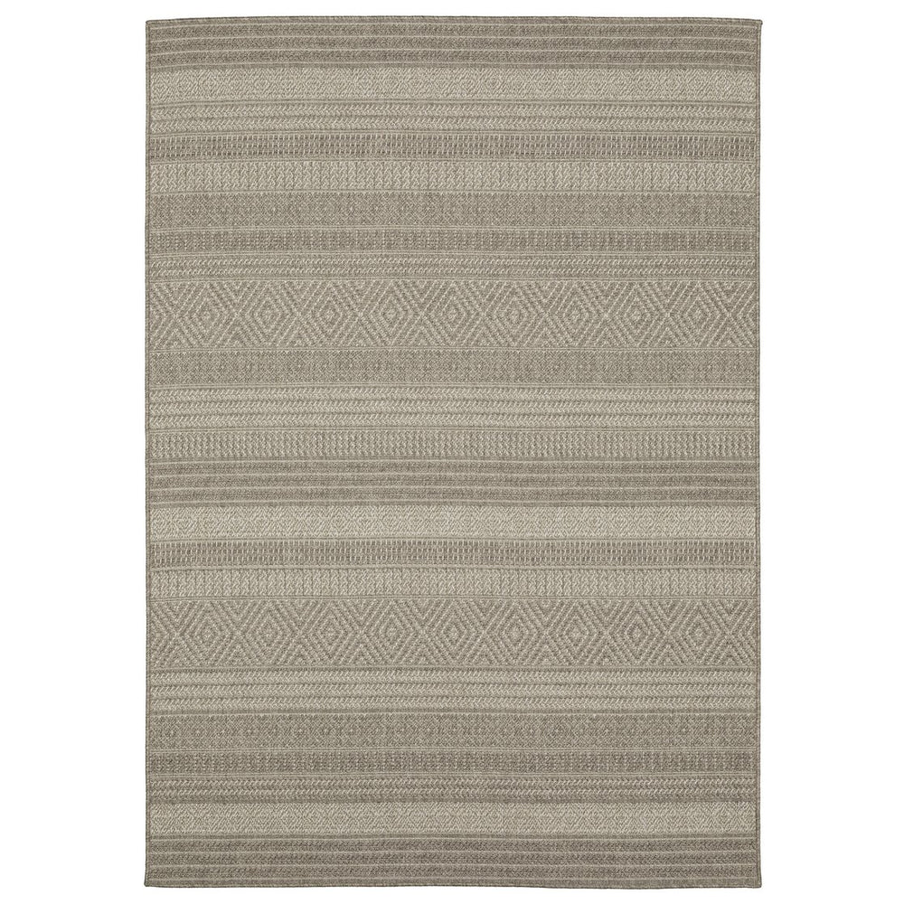 Oriental Weavers Caicos Indoor/Outdoor Area Rug - Elegant Performance Rug For High Traffic Spaces, Easy Care Design Grey,Light Grey Polypropylene Cca06a200280st