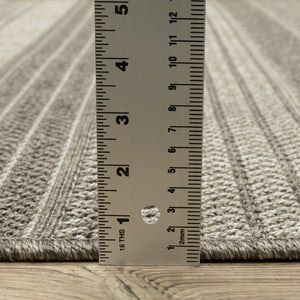 Oriental Weavers Caicos Indoor/Outdoor Area Rug - Elegant Performance Rug For High Traffic Spaces, Easy Care Design Grey,Light Grey Polypropylene Cca06a200280st