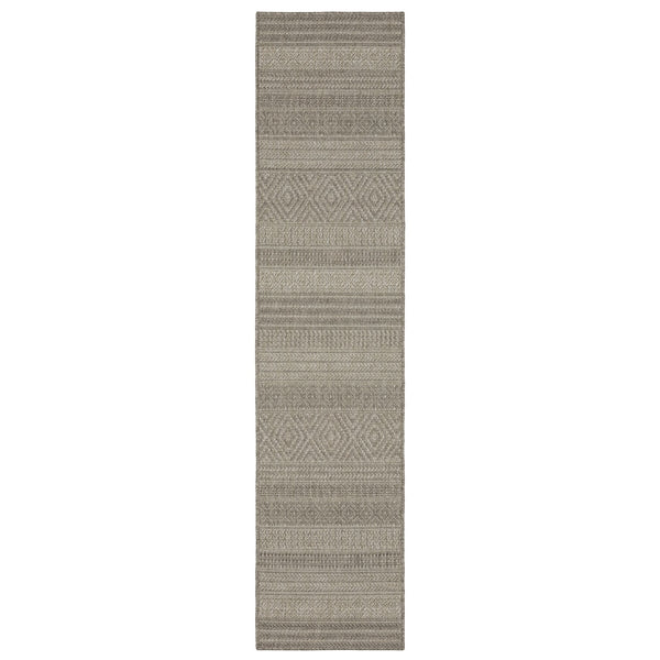 Oriental Weavers Caicos Indoor/Outdoor Area Rug - Elegant Performance Rug For High Traffic Spaces, Easy Care Design Grey,Light Grey Polypropylene Cca06a055230st
