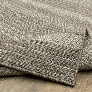 Oriental Weavers Caicos Indoor/Outdoor Area Rug - Elegant Performance Rug For High Traffic Spaces, Easy Care Design Grey,Light Grey Polypropylene Cca06a200280st