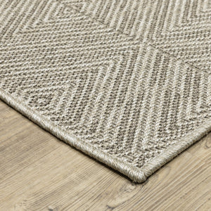 Oriental Weavers Caicos Indoor/Outdoor Area Rug - Stylish, Easy-care, Spill-resistant Design For High Traffic Spaces Grey,Light Grey Polypropylene Cca08a100152st