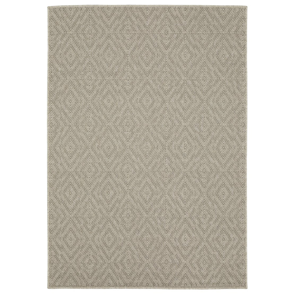 Oriental Weavers Caicos Indoor/Outdoor Area Rug - Stylish, Easy-care, Spill-resistant Design For High Traffic Spaces Grey,Light Grey Polypropylene Cca08a100152st
