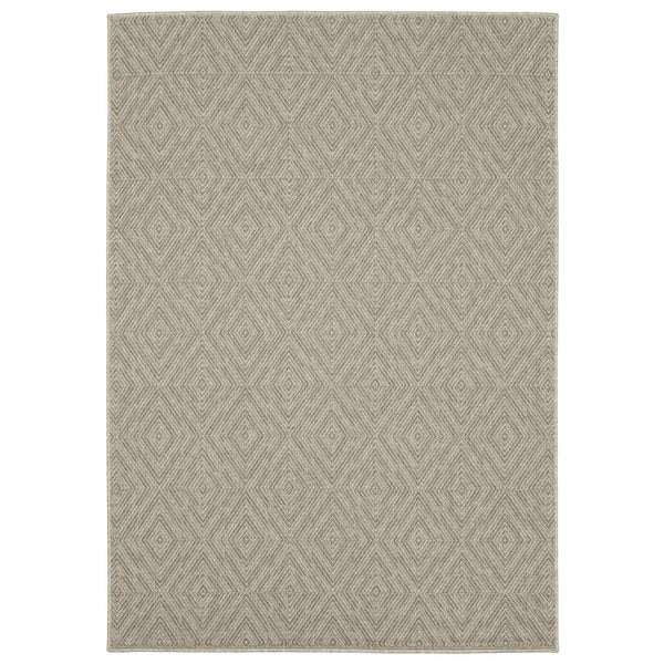 Oriental Weavers Caicos Indoor/Outdoor Area Rug - Stylish, Easy-care, Spill-resistant Design For High Traffic Spaces Grey,Light Grey Polypropylene Cca08a100152st