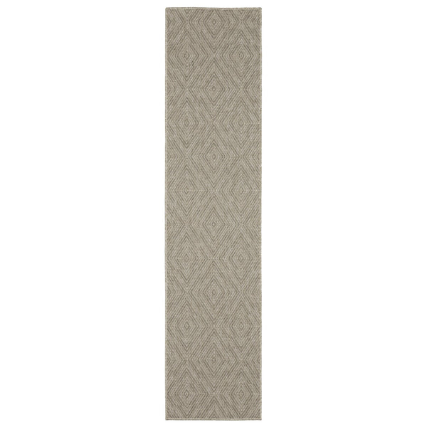 Oriental Weavers Caicos Indoor/Outdoor Area Rug - Stylish, Easy-care, Spill-resistant Design For High Traffic Spaces Grey,Light Grey Polypropylene Cca08a055230st