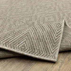 Oriental Weavers Caicos Indoor/Outdoor Area Rug - Stylish, Easy-care, Spill-resistant Design For High Traffic Spaces Grey,Light Grey Polypropylene Cca08a100152st