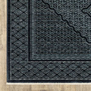 Oriental Weavers Capella Indoor Area Rug - Luxurious Soft Space-dyed Polyester With Modern Geometric Design Blue,Teal Polyester Ccap01068235st