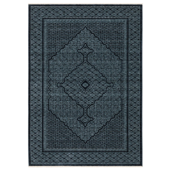 Oriental Weavers Capella Indoor Area Rug - Luxurious Soft Space-dyed Polyester With Modern Geometric Design Blue,Teal Polyester Ccap01068235st